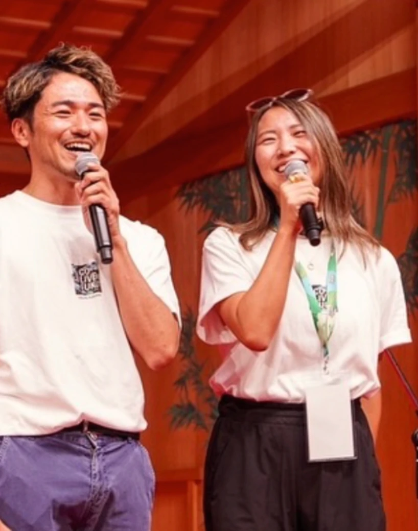 Colive Fukuoka co-founders on stage