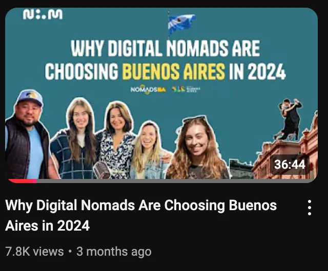 Nomad Magazine filming YouTube episode in Buenos Aires Argentina with Visit BUE