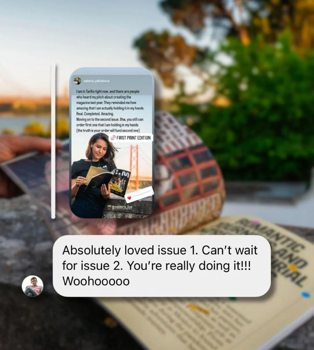 First edition of Nomad Magazine with reader comments and feedback