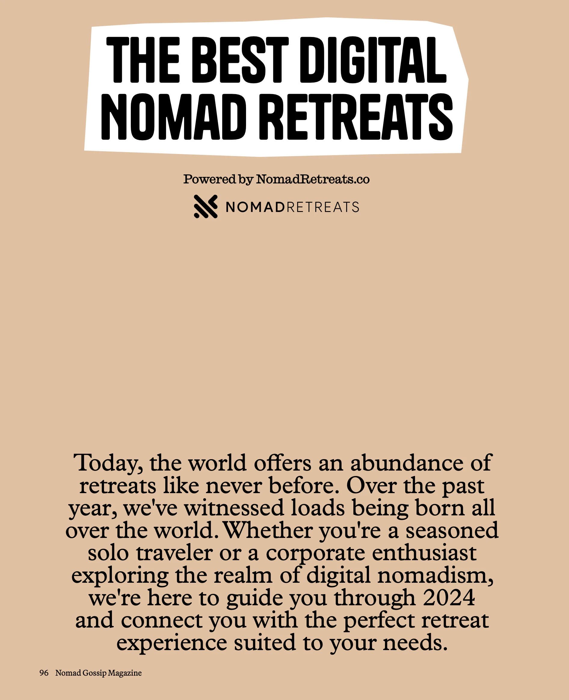 Best Digital Nomad Retreats
