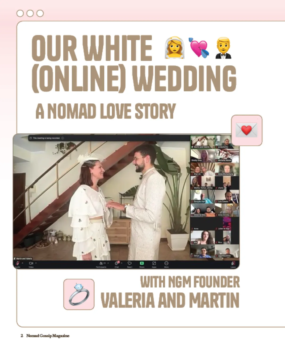 Lera Pitiakova - story of an online wedding between two digital nomads