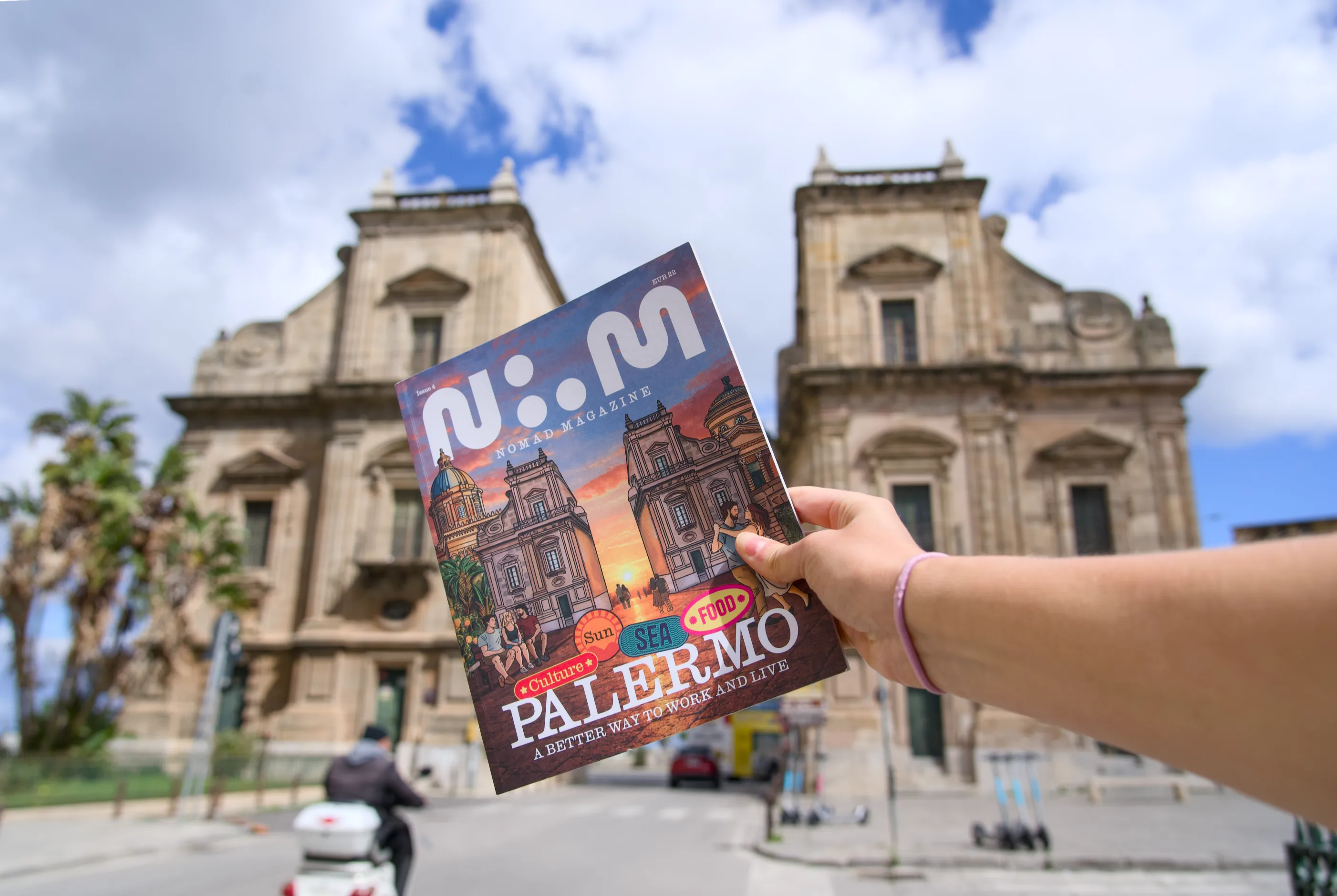 Nomad Magazine Edition Four cover held in Palermo, Sicily
