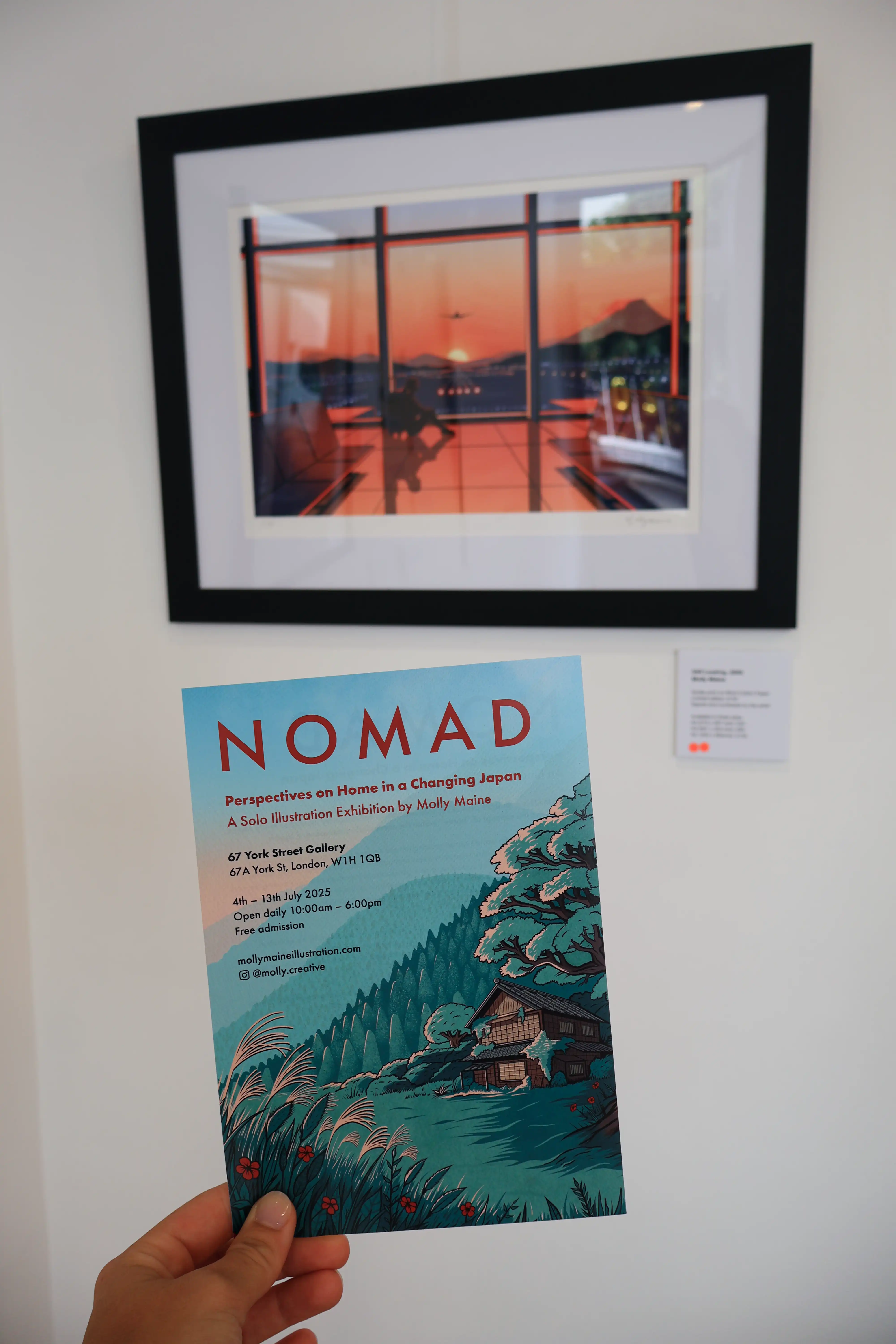 Molly Maine's NOMAD exhibition at 67 York Street Gallery in London