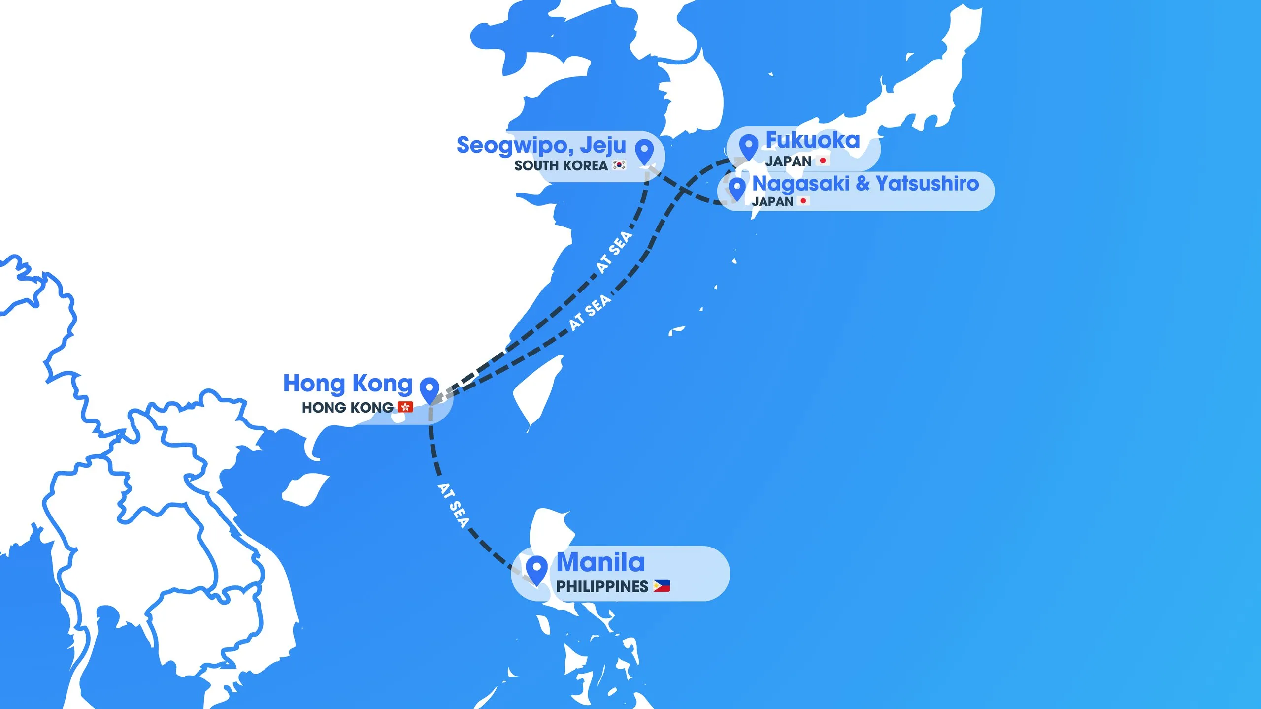 Nomad Cruise Asia Route Map