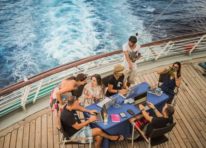 Nomad Cruise audience engaged during a talk